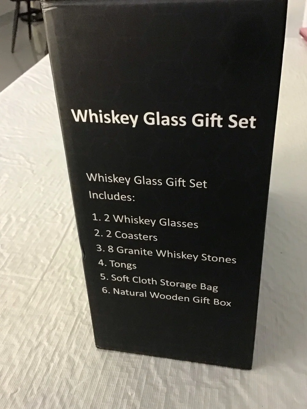 Whiskey Glass Gift Set - Clear Crystal Glasses. ##